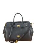 Balenciaga Black Leather Bel Air Carry All Two-Way Bag