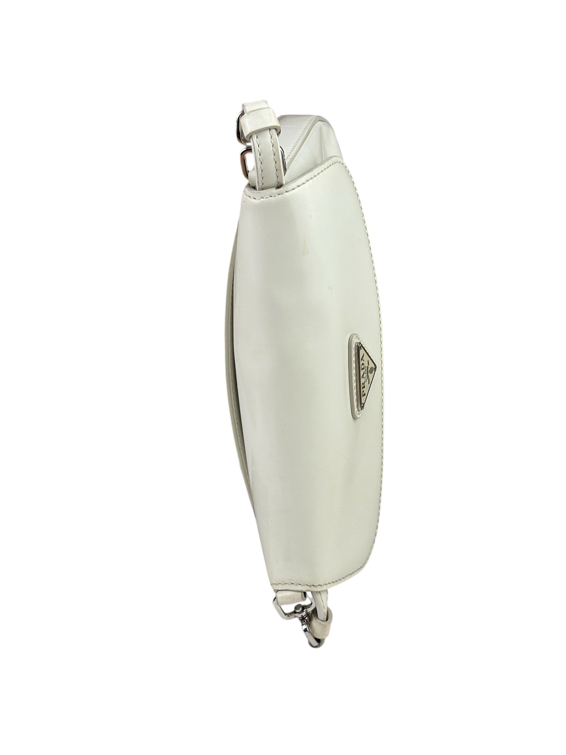 Prada White Cleo Shoulder Bag