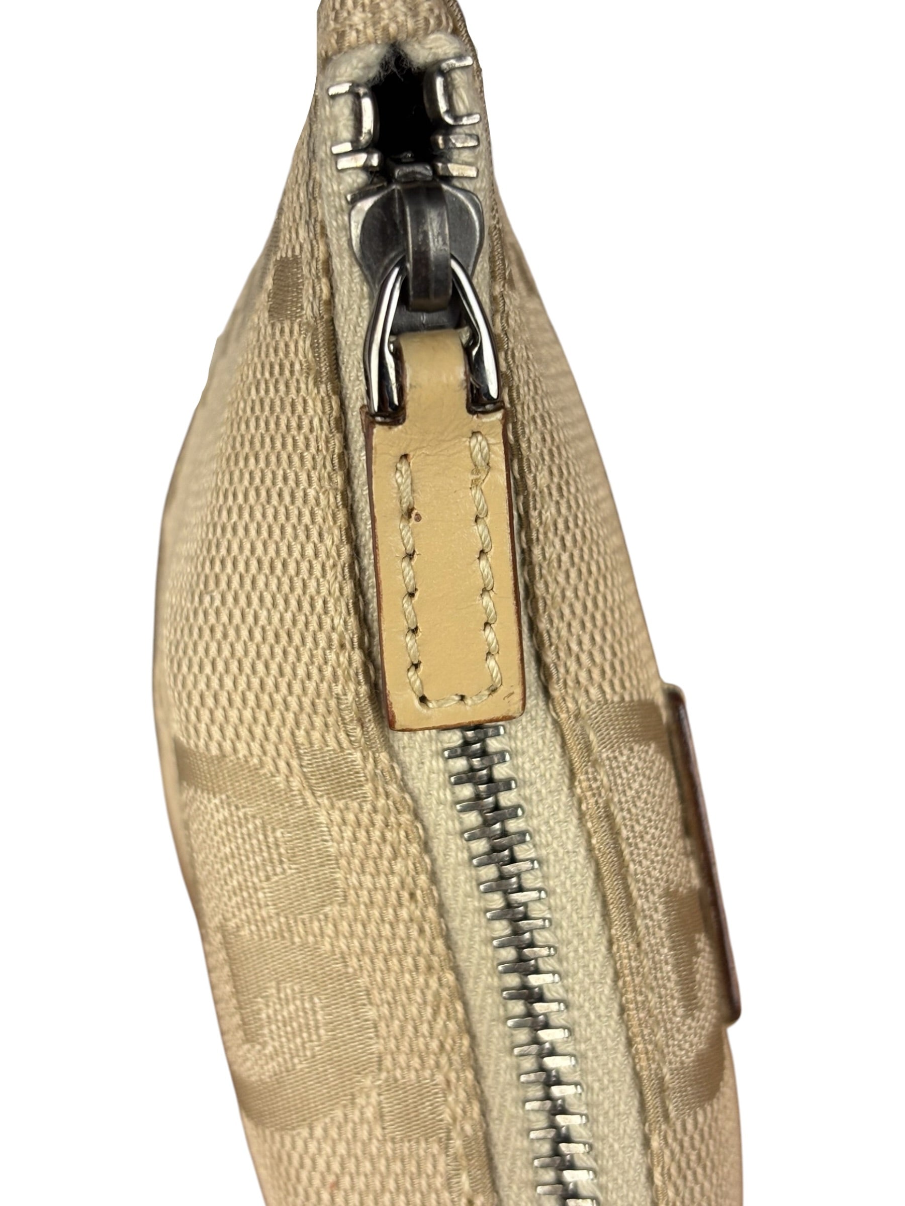 Gucci Beige Leather Belt w/ Pouch