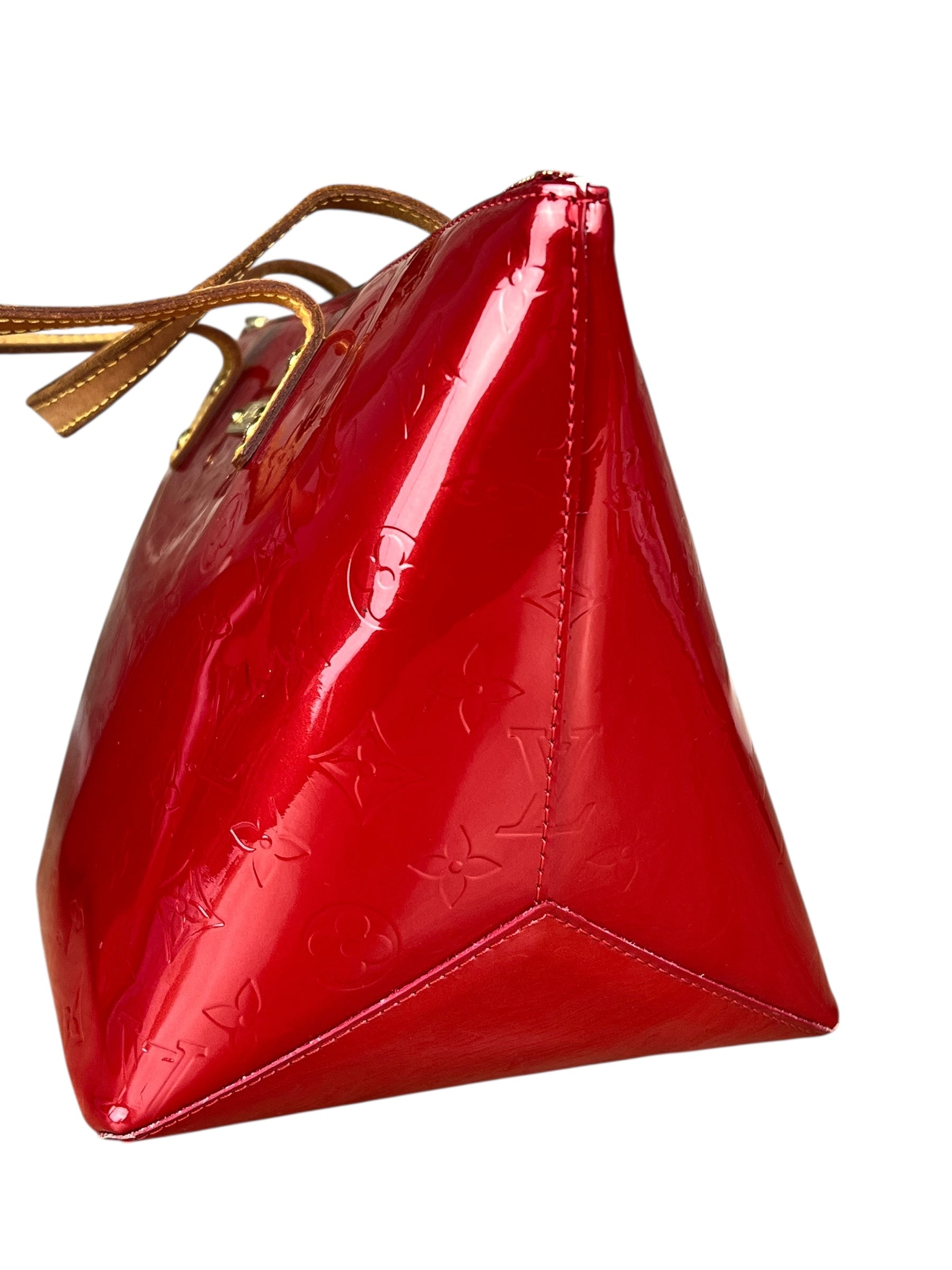 Louis Vuitton Red Monogram Vernis Bellevue Handbag
