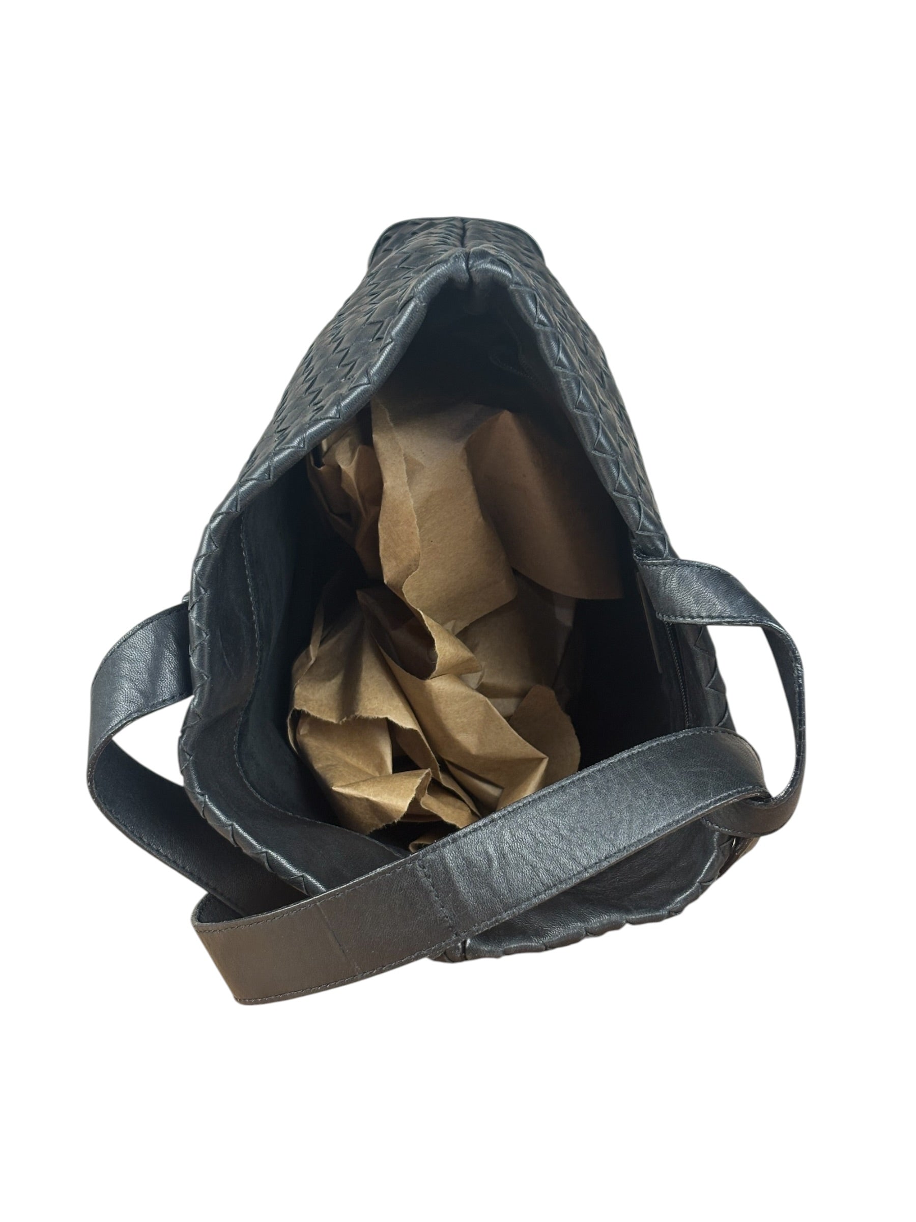 Bottega Veneta Black Intrecciato weave Shoulder bag