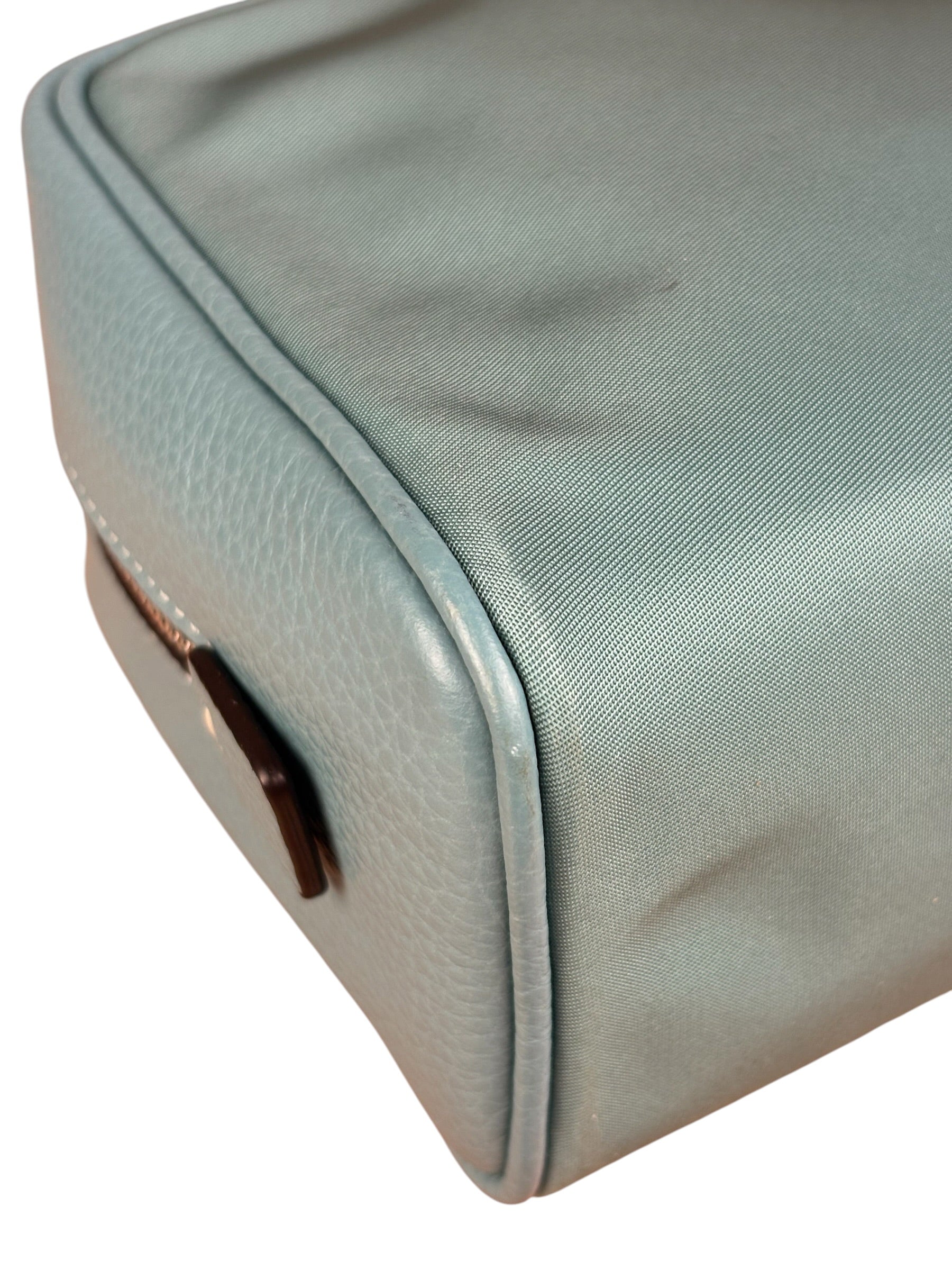 Coach Teal Blue Ellis Boxy Cosmetic Pouch