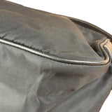 Damaged Prada Vintage Black Tessuto Nylon Leather Trim Saddle Flap Shoulder Bag
