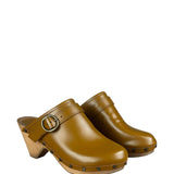 Isabel Marant Camel Brown Marant Titya Leather Clog (Footwear)