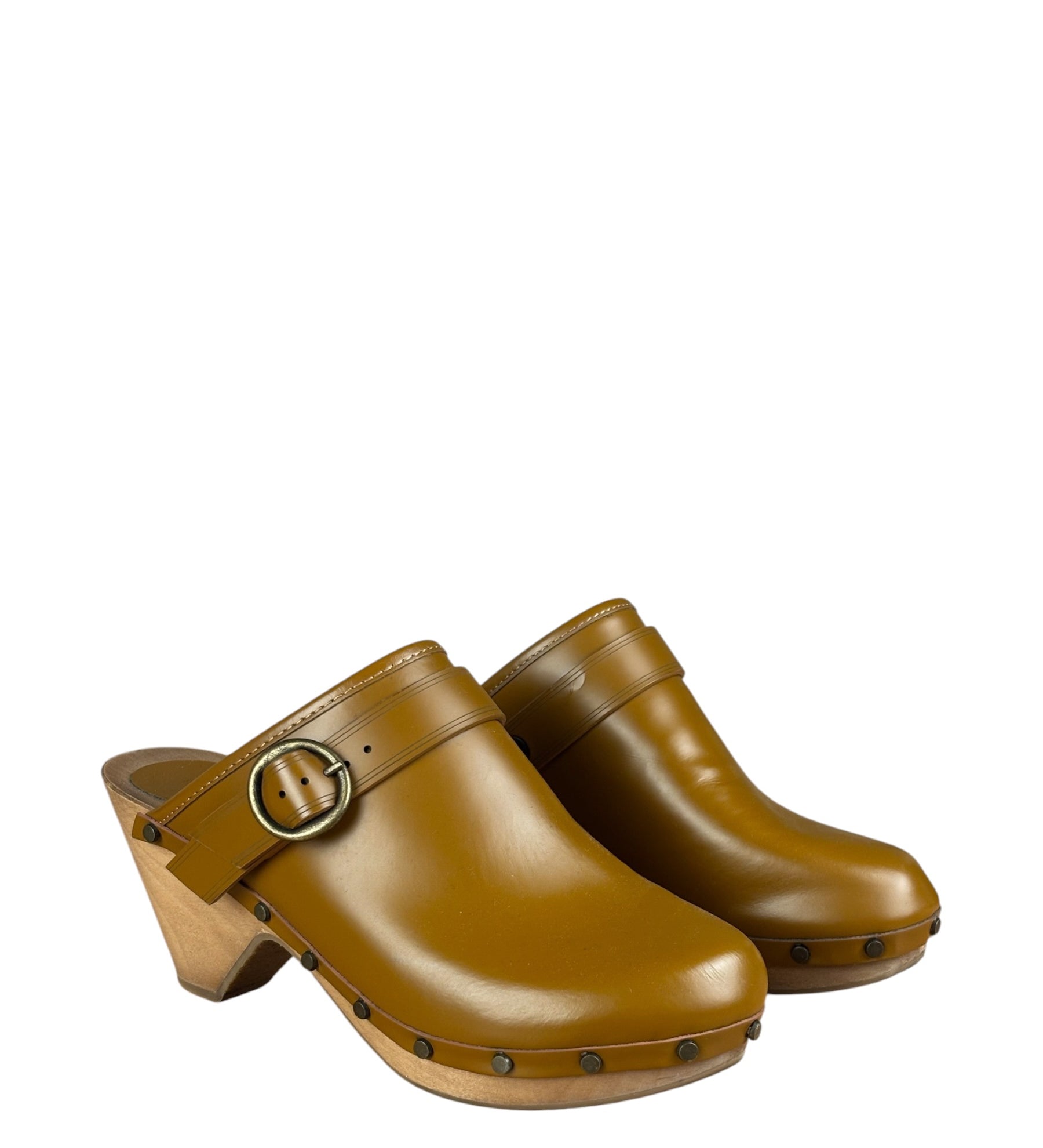 Isabel Marant Camel Brown Marant Titya Leather Clog (Footwear)