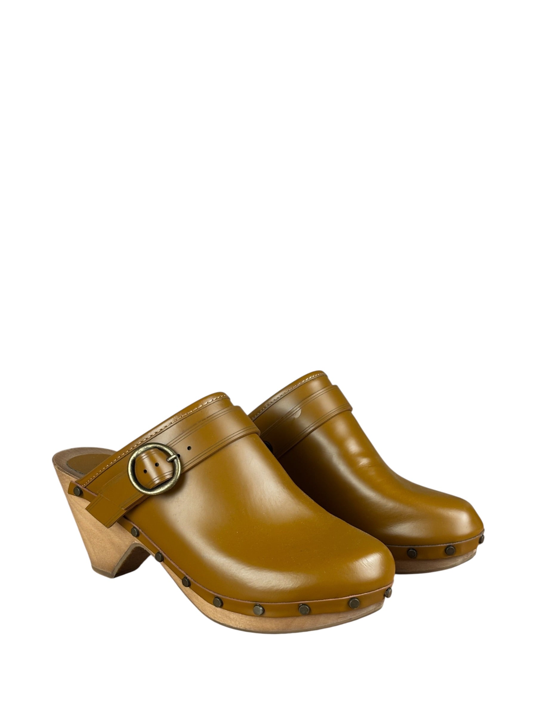 Isabel Marant Camel Brown Marant Titya Leather Clog (Footwear)