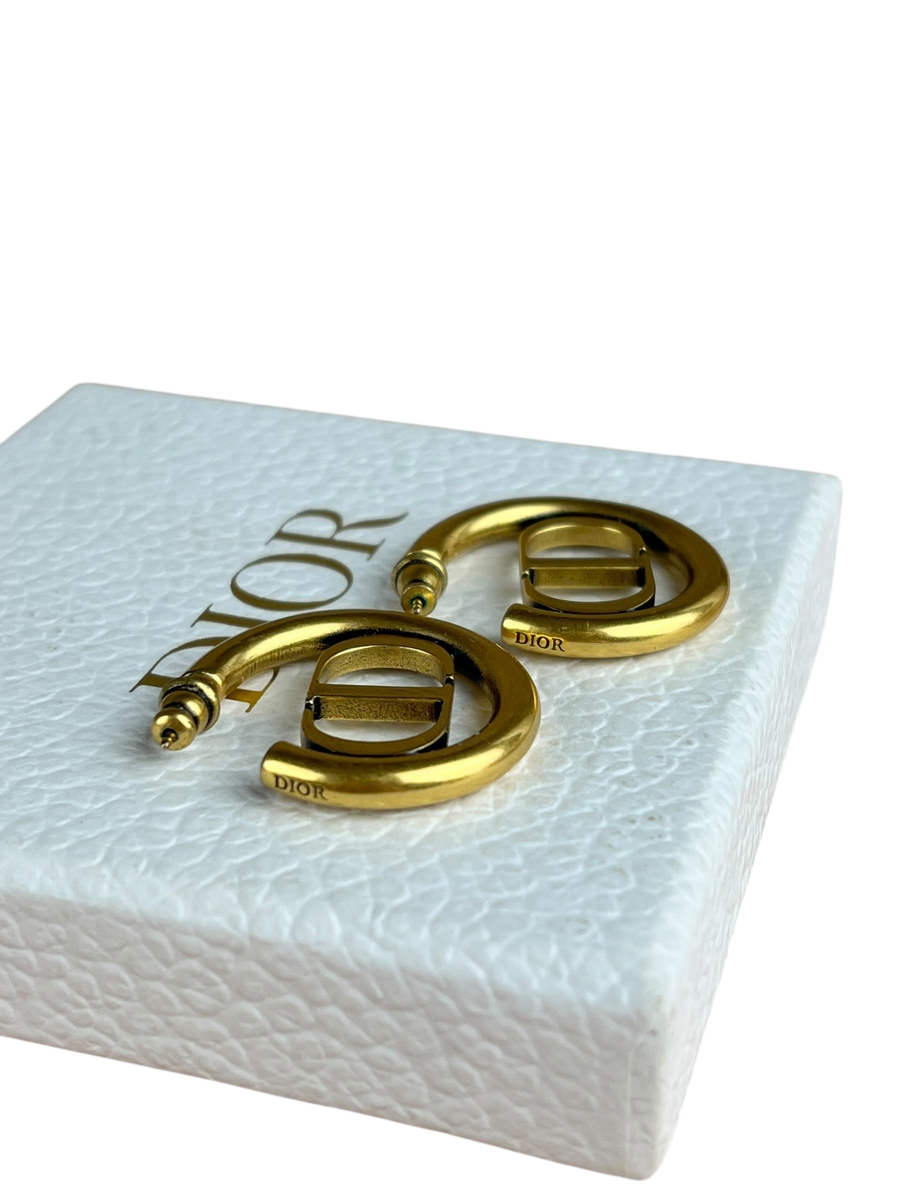 Dior CD Gold Hoop Earrings 2021