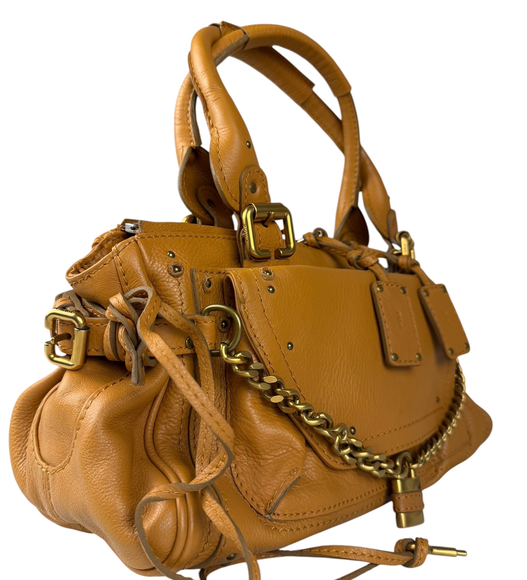 Chloe Tan Brown Leather Paddington Shoulder Bag