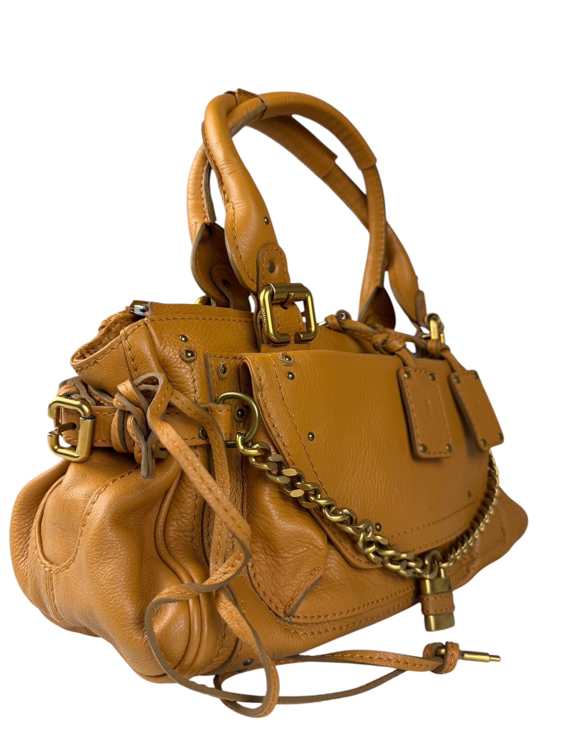 Chloe Tan Brown Leather Paddington Shoulder Bag