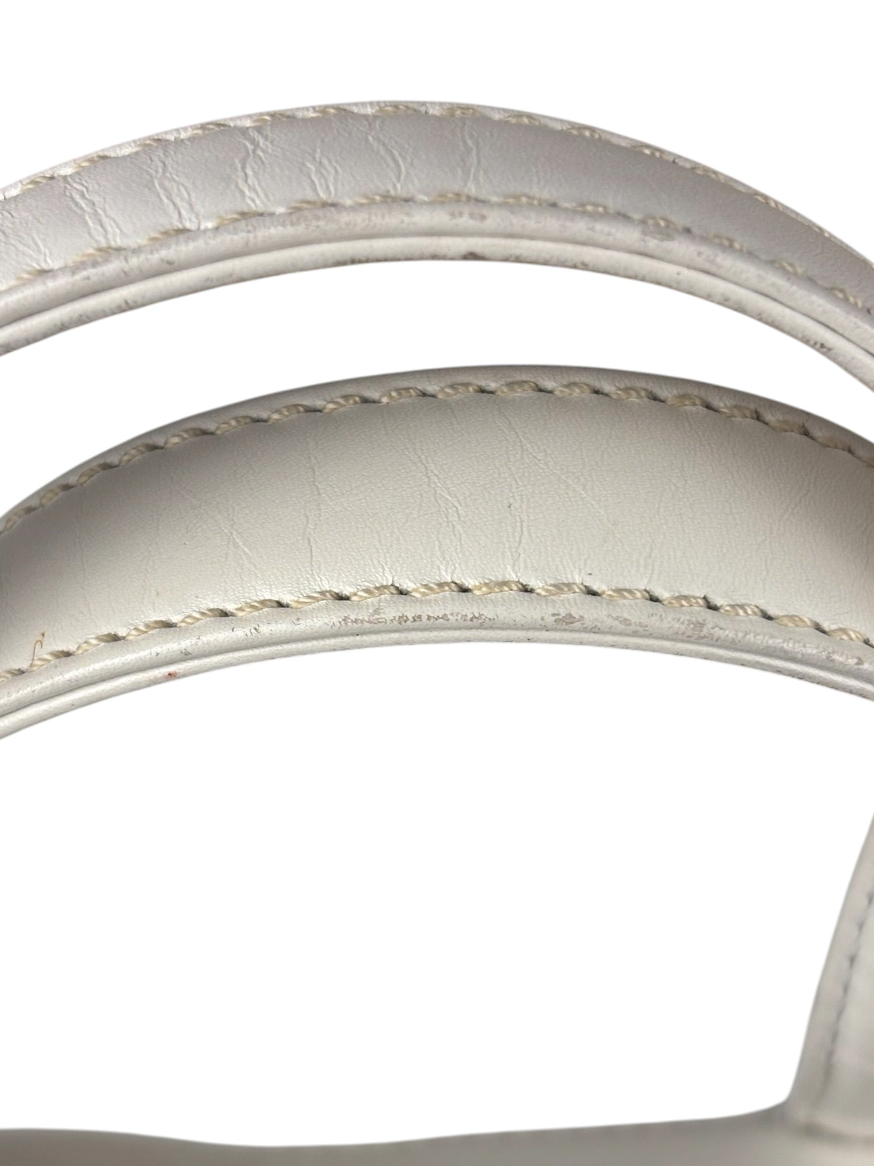 Chanel White CC Lambskin Wild Stitch Handbag 2003