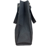 Christian Dior Vintage Black Logo Print Canvas Tote