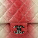 Chanel Quilted Caviar Ivory/Pink Ombre Jumbo Flap 2013