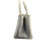Prada Grey Denim Canapa Logo Tote