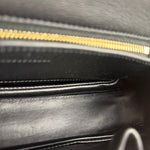 Gucci Vintage Black Leather Bamboo Top Handle Shoulder/Hand Bag