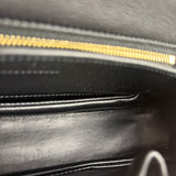 Gucci Vintage Black Leather Bamboo Top Handle Shoulder/Hand Bag