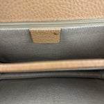 Gucci Beige Leather Medium GG Dollar Chain Shoulder Bag