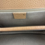 Gucci Beige Leather Medium GG Dollar Chain Shoulder Bag