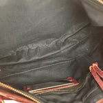 Balenciaga Vintage Burgundy Leather Moto City Two-Way Bag