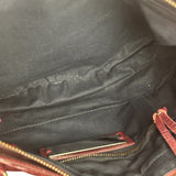 Balenciaga Vintage Burgundy Leather Moto City Two-Way Bag