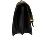 Gucci Black Leather G Interlocking Small Chain Shoulder Bag