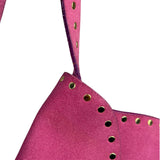 Celine Vintage Pink Suede Poulbot Shoulder Bag
