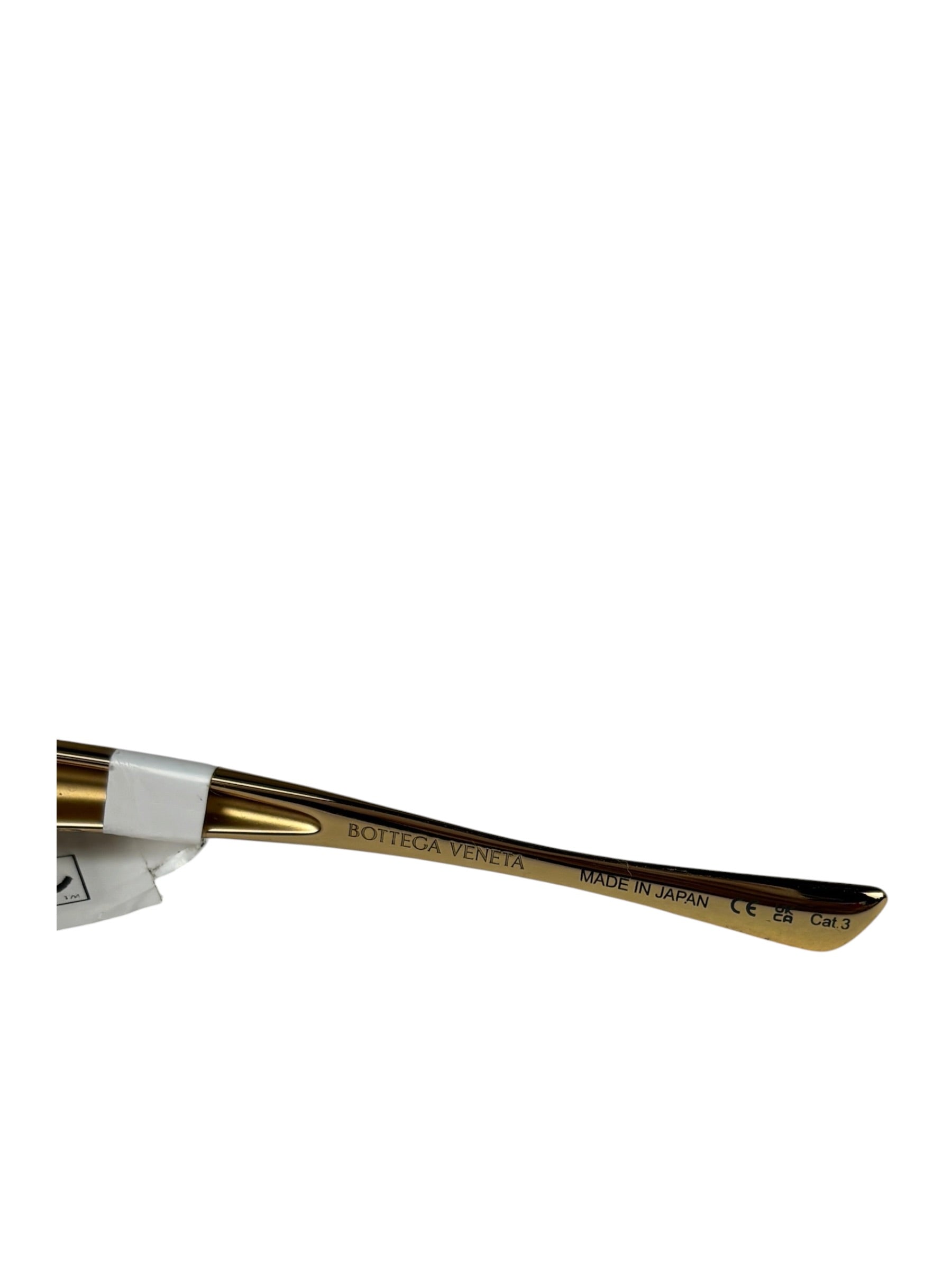 Bottega Veneta BV1305S Shiny Gold Pilot Sunglasses
