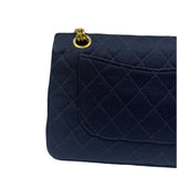 Chanel Navy Quilted Denim Double Flap Bag