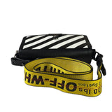 Off-White Black/White Leather Binder Clip Crossbody Bag