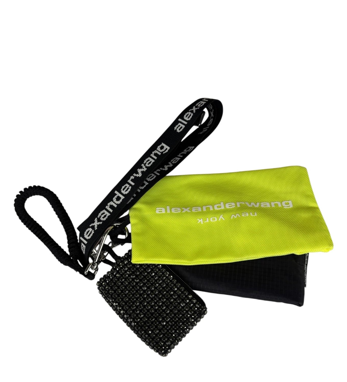 Alexander Wang Multicolor Elite Lanyard Crystal Mesh Multi Pouch