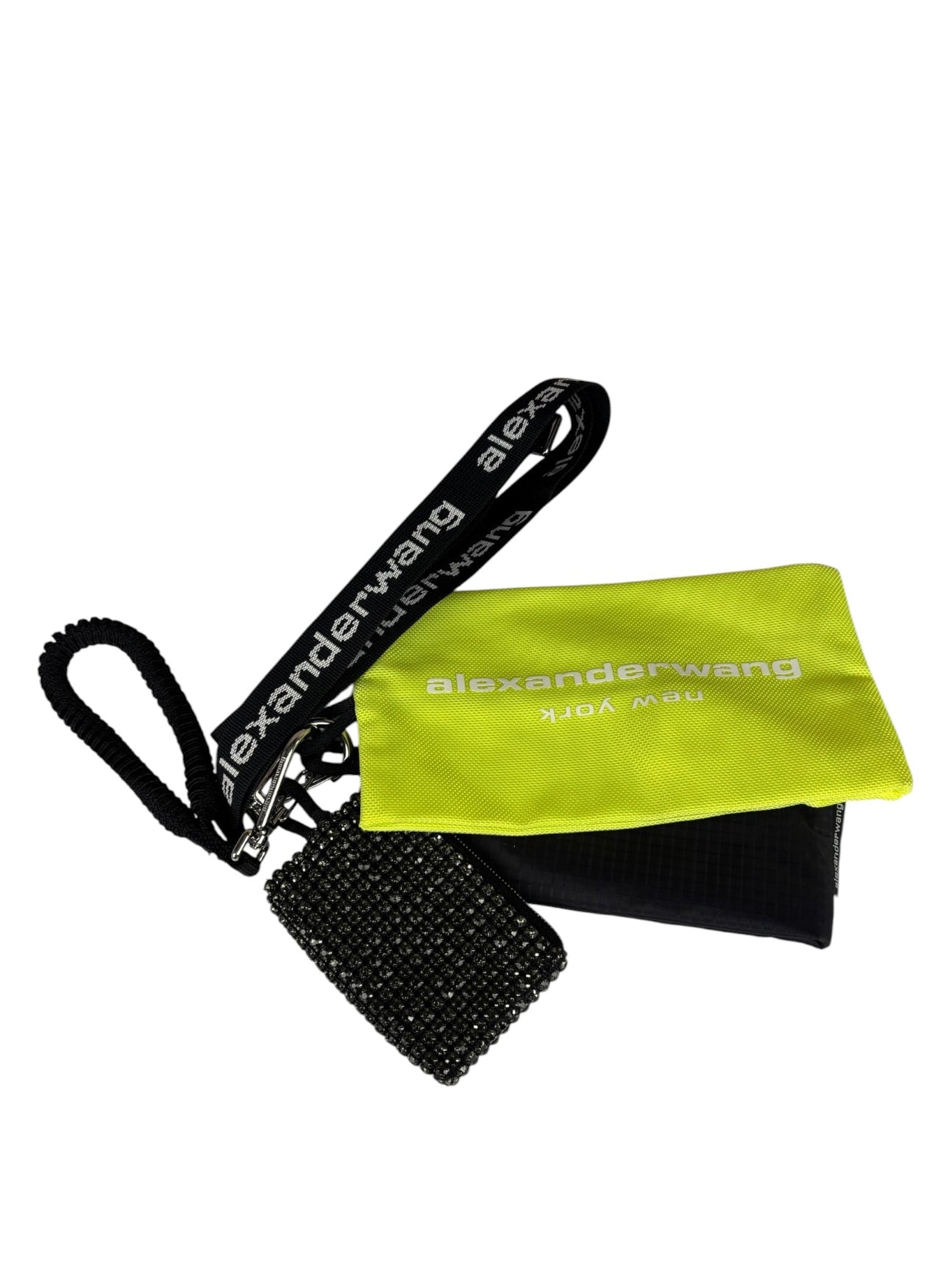 Alexander Wang Multicolor Elite Lanyard Crystal Mesh Multi Pouch