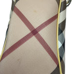Burberry Beige Nova Check Canvas Patent Leather Tote Bag