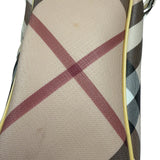 Burberry Beige Nova Check Canvas Patent Leather Tote Bag