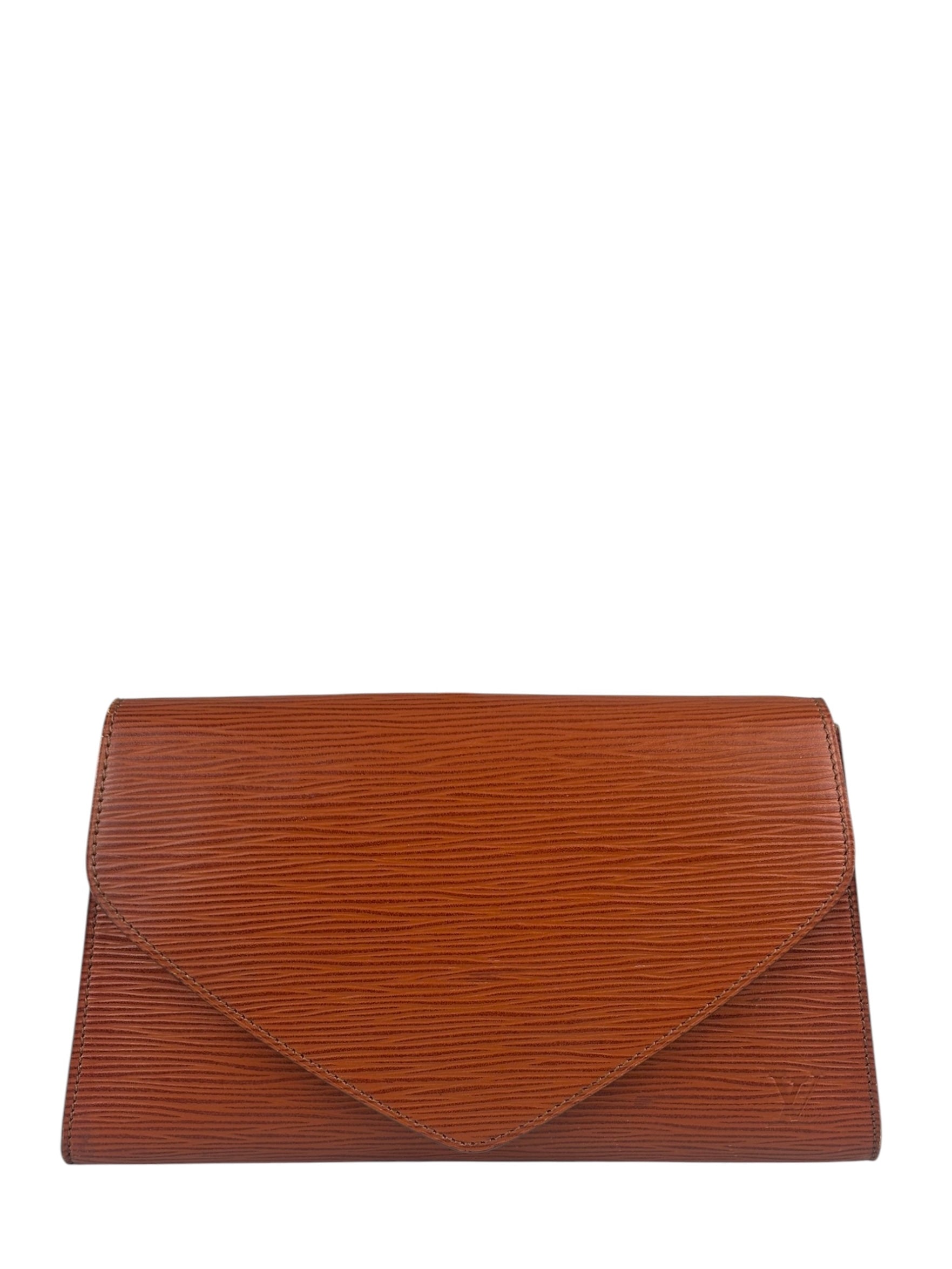 Louis Vuitton Vintage Art Deco Brown Epi Clutch