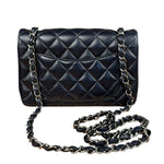 Chanel Iridescent Blue Quilted Leather Mini Flap Bag 2017