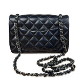 Chanel Iridescent Blue Quilted Leather Mini Flap Bag 2017