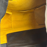 Celine Yellow/Black Leather Horizontal Cabas Tote