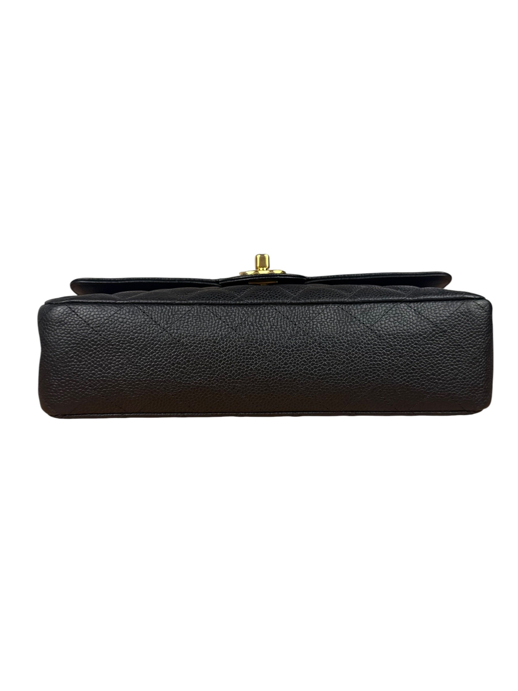 Chanel Black Quilted Leather Chain Double Leather Flap Bag 2012