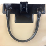 Gucci Cream/Beige Patent Leather Square Hand Bag