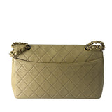 Chanel Vintage Beige Quilted Leather Diana Flap Bag 1989