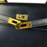 Hermes Black Mini Kelly 20 Box Calf 1991