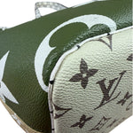 Louis Vuitton Olive Green/Beige Monogram Giant Neverfull MM