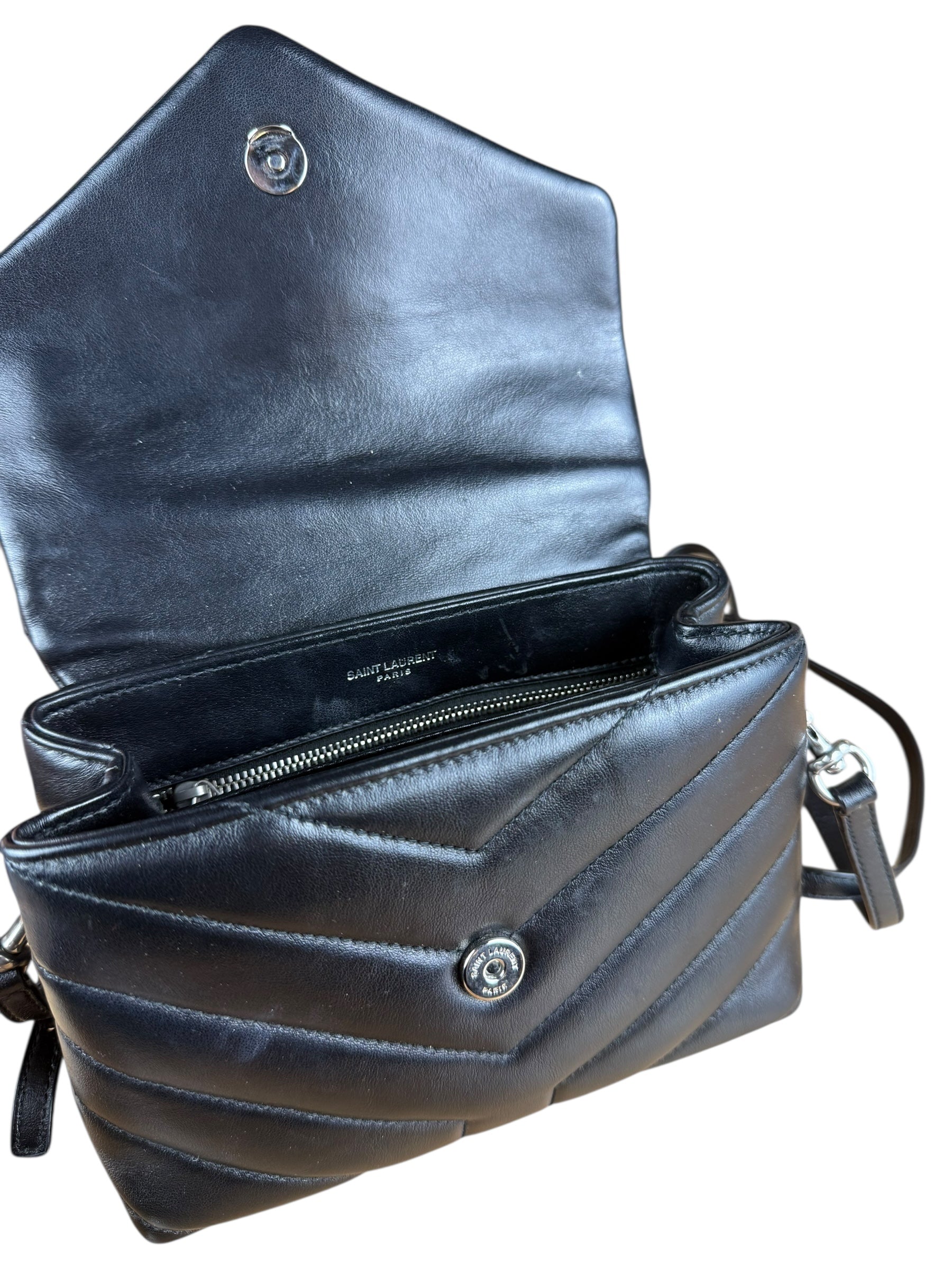 Saint Laurent Loulou Black Leather Shoulder Bag