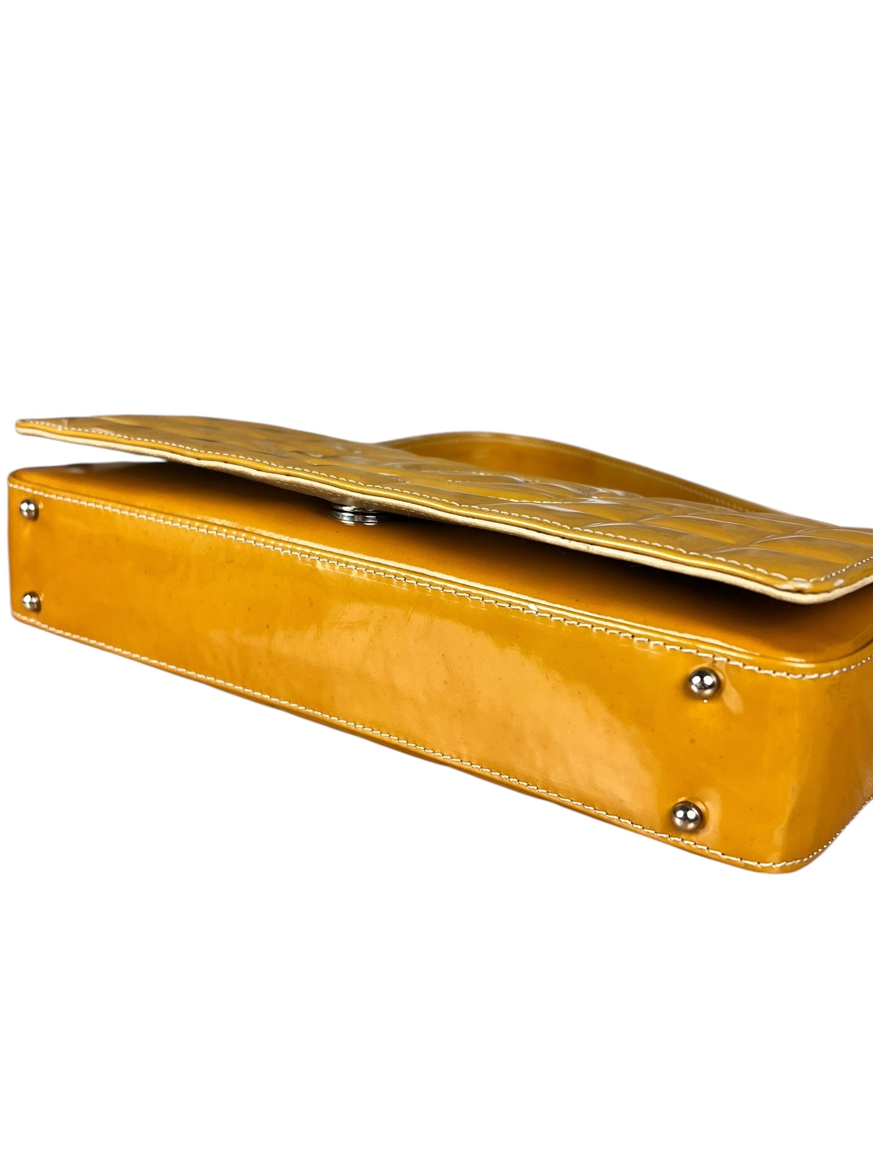 Chanel Vintage East West Patent Flap Bag