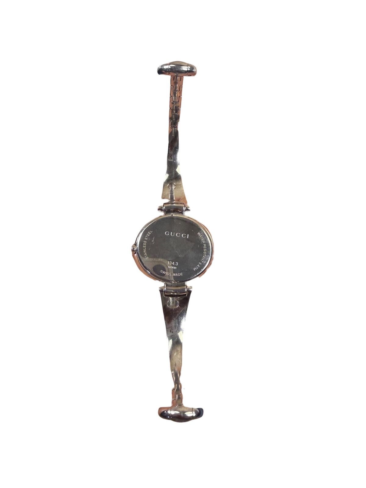 Gucci 134.3 Black G Dial Bangle Watch