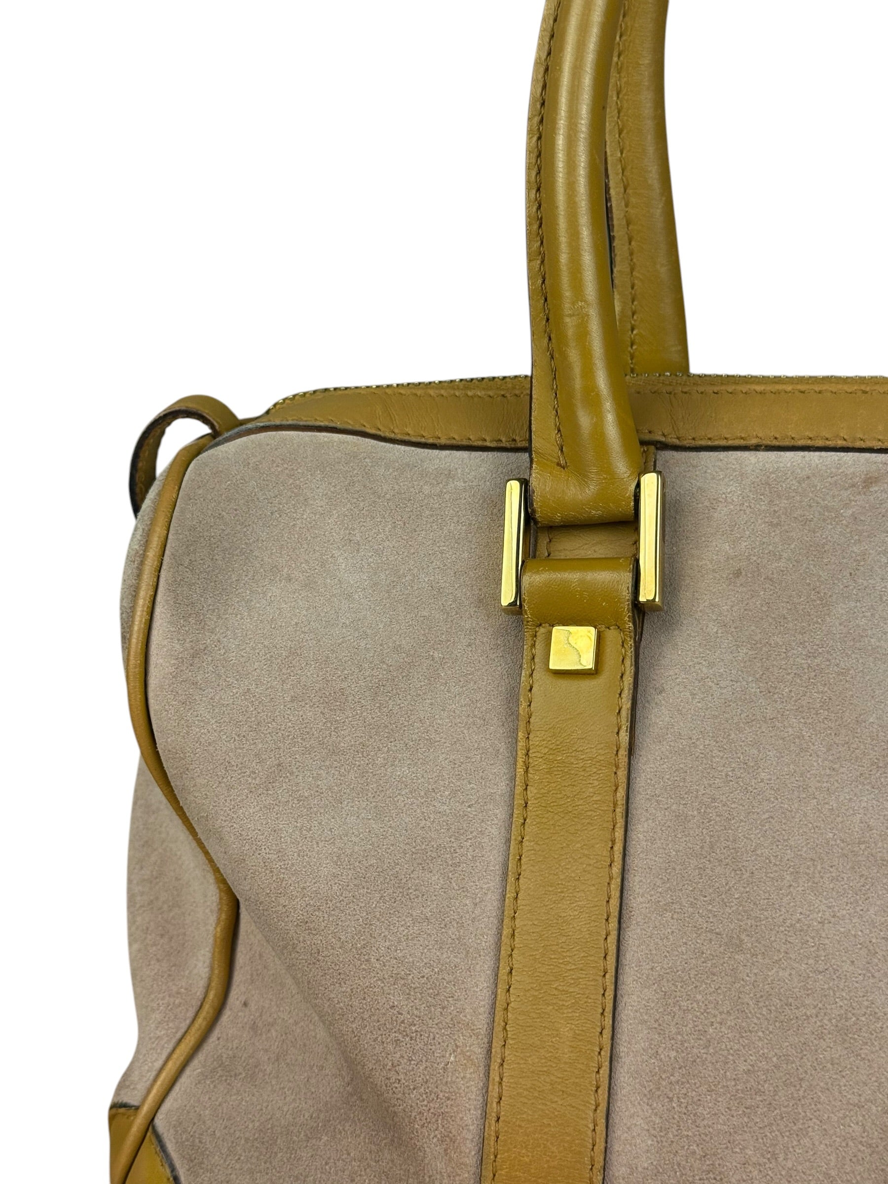 Gucci Vintage Pink Suede Mini Boston Handbag