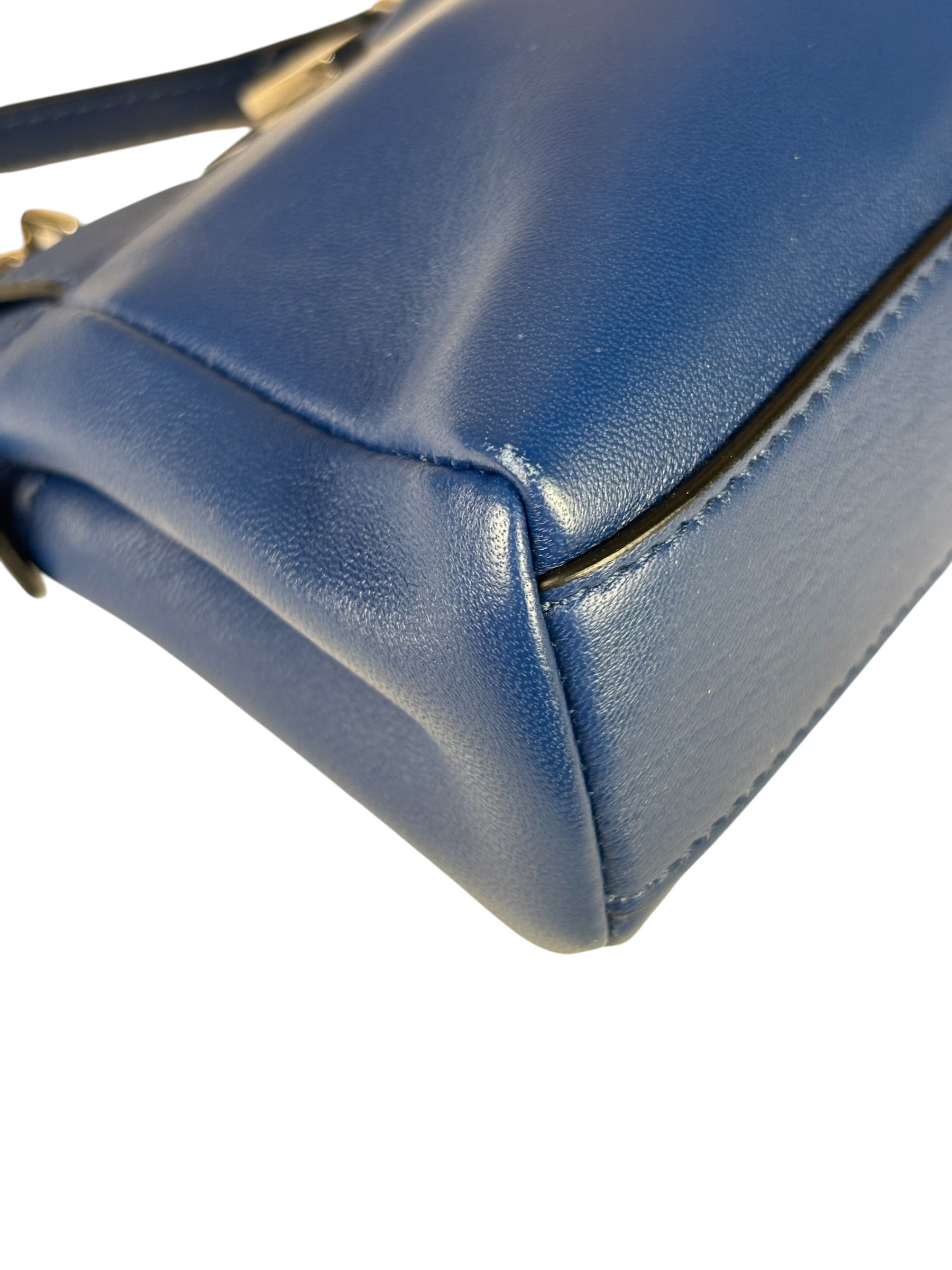 Fendi Navy Leather Peekaboo Micro Two-Way Bag