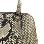 Prada Beige Python Mini Dome Two-Way Bag