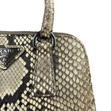 Prada Beige Python Mini Dome Two-Way Bag