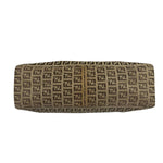 Fendi Brown Leather Trim Zucca Mamma Baguette