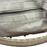 Balenciaga Grey Lambskin Day Moto Hobo Bag